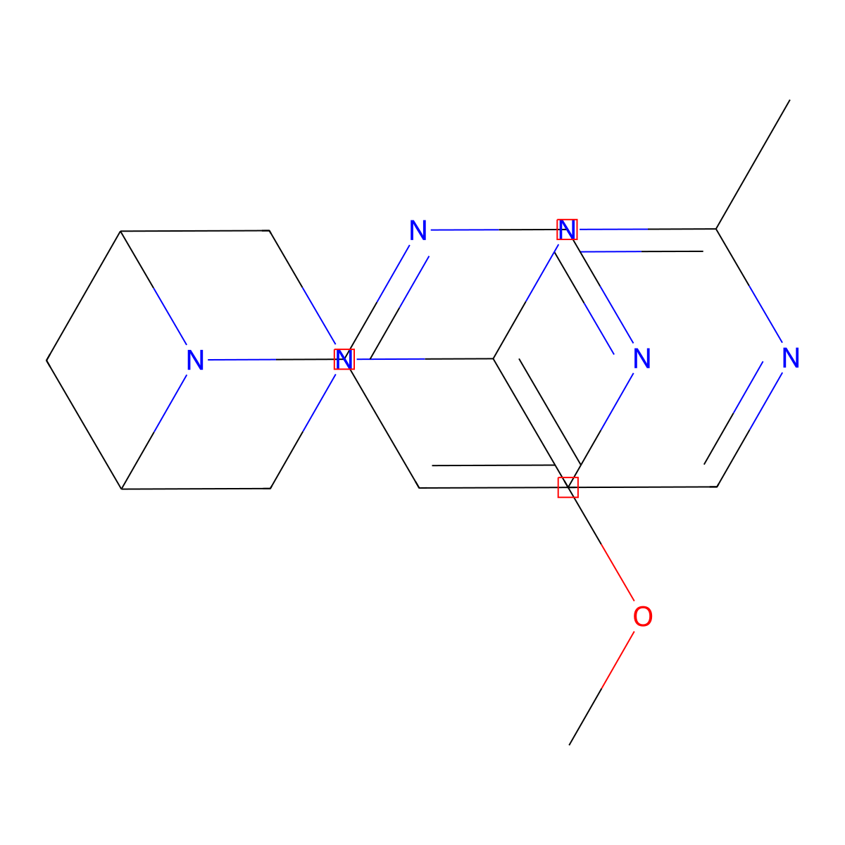 6-(6-Methoxypyrimidin-4-yl)-3-(2-methylpyrimidin-4-yl)-3,6-diazabicyclo[3.1.1]heptane molecular structure, CAS 3054554-90-1