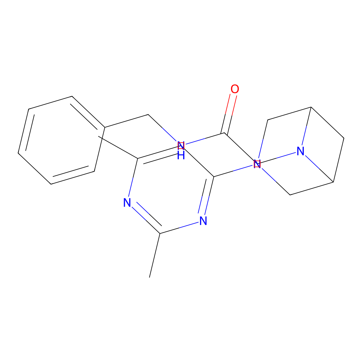N-benzyl-2-[3-(2,6-dimethylpyrimidin-4-yl)-3,6-diazabicyclo[3.1.1]heptan-6-yl]acetamide molecular structure, CAS 3054554-97-8