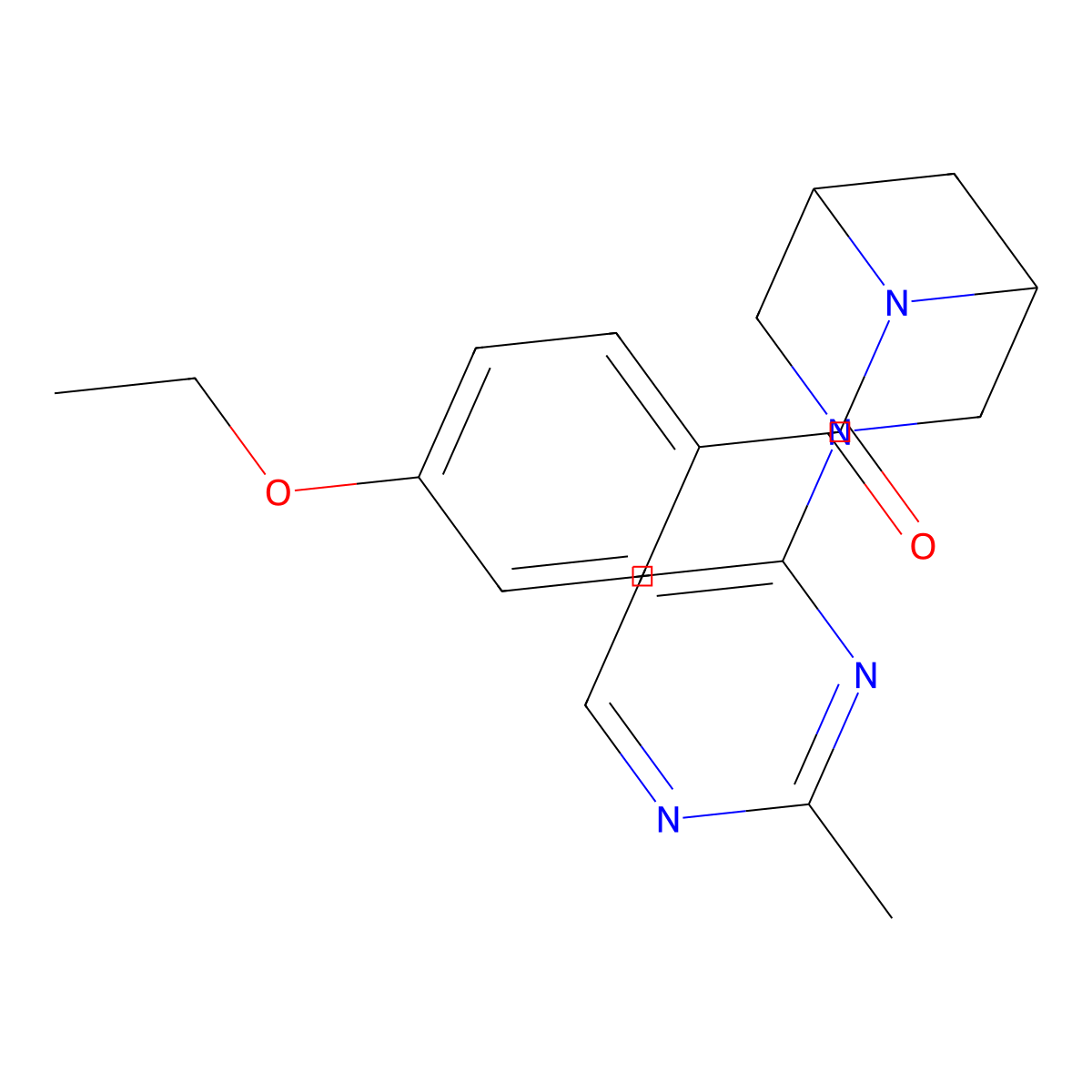6-(4-Ethoxybenzoyl)-3-(2-methylpyrimidin-4-yl)-3,6-diazabicyclo[3.1.1]heptane molecular structure, CAS 3054555-18-6