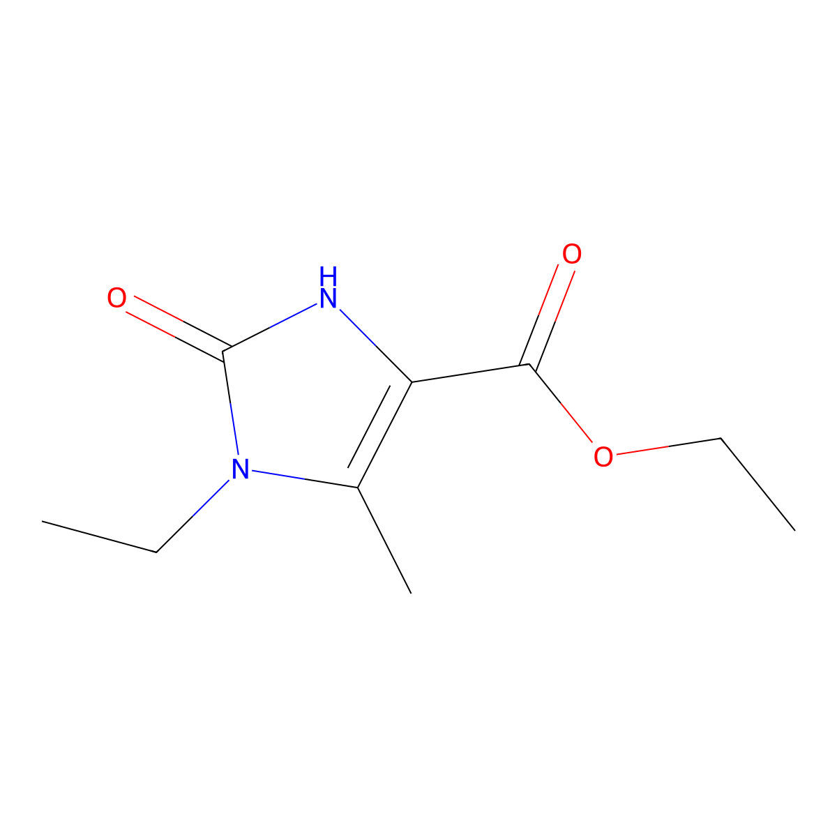 ethyl 1-ethyl-5-methyl-2-oxo-2,3-dihydro-1H-imidazole-4-carboxylate molecular structure, CAS 3054555-48-2