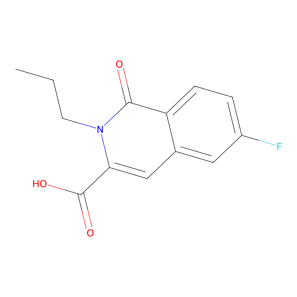 6-Fluoro-1-oxo-2-propyl-1,2-dihydroisoquinoline-3-carboxylic acid molecular structure, CAS 3054555-68-6