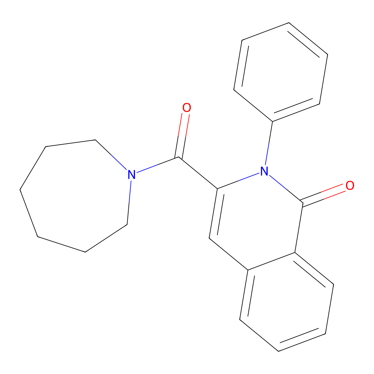 3-(Azepane-1-carbonyl)-2-phenyl-1,2-dihydroisoquinolin-1-one molecular structure, CAS 3054555-71-1