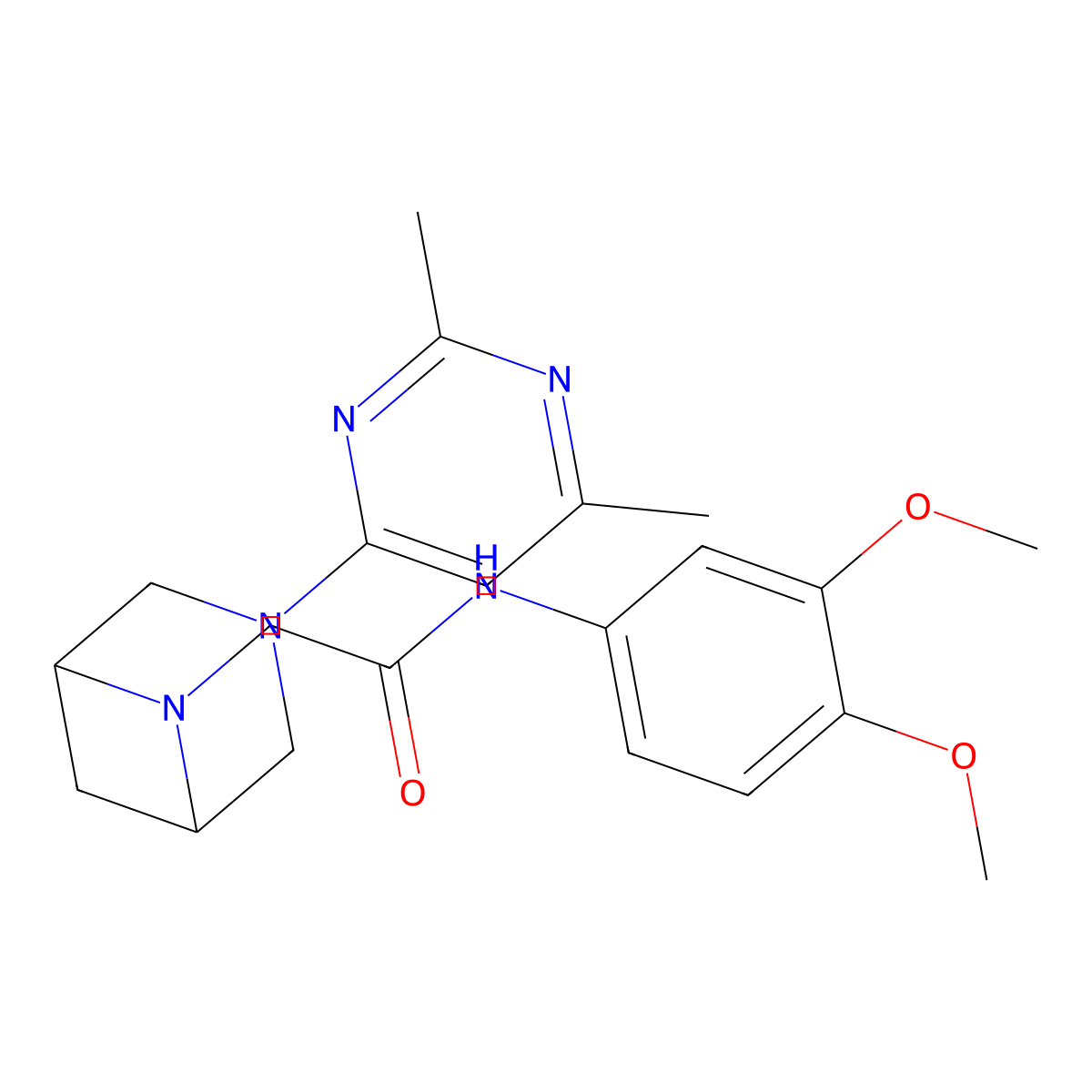 N-(3,4-dimethoxyphenyl)-2-[3-(2,6-dimethylpyrimidin-4-yl)-3,6-diazabicyclo[3.1.1]heptan-6-yl]acetamide molecular structure, CAS 3054555-79-9