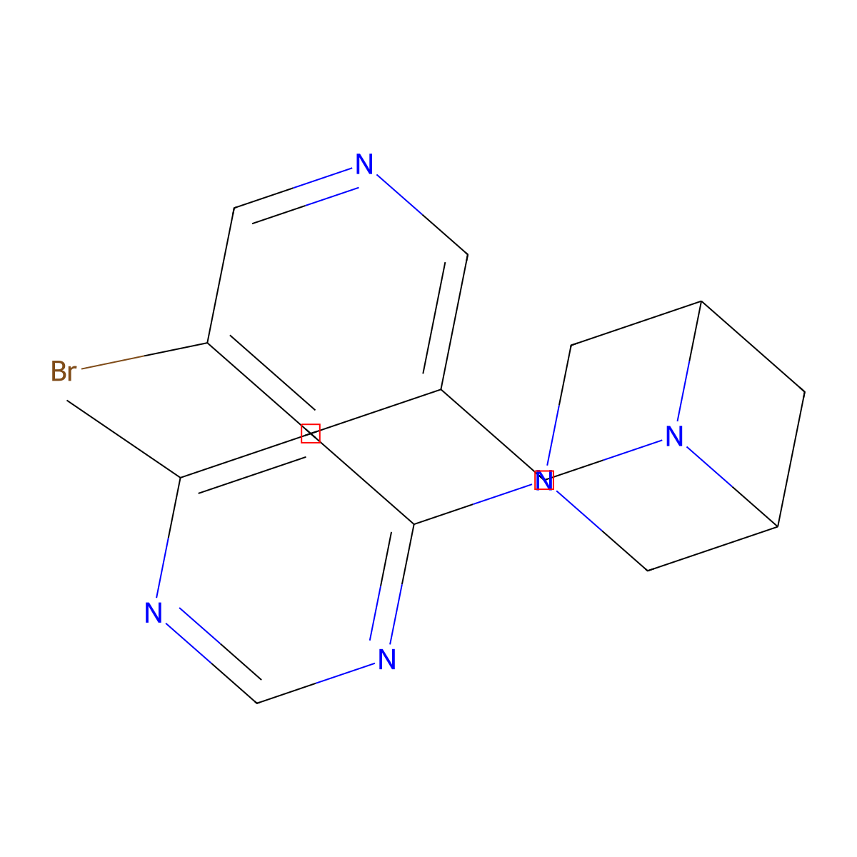 6-[(5-Bromopyridin-3-yl)methyl]-3-(6-methylpyrimidin-4-yl)-3,6-diazabicyclo[3.1.1]heptane molecular structure, CAS 3054556-31-6