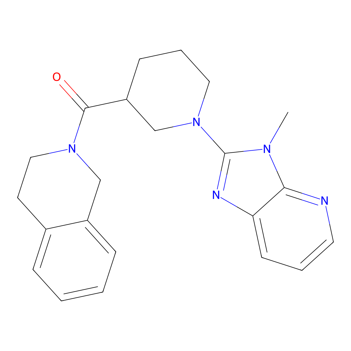 2-(1-{3-methyl-3H-imidazo[4,5-b]pyridin-2-yl}piperidine-3-carbonyl)-1,2,3,4-tetrahydroisoquinoline molecular structure, CAS 3054556-57-6