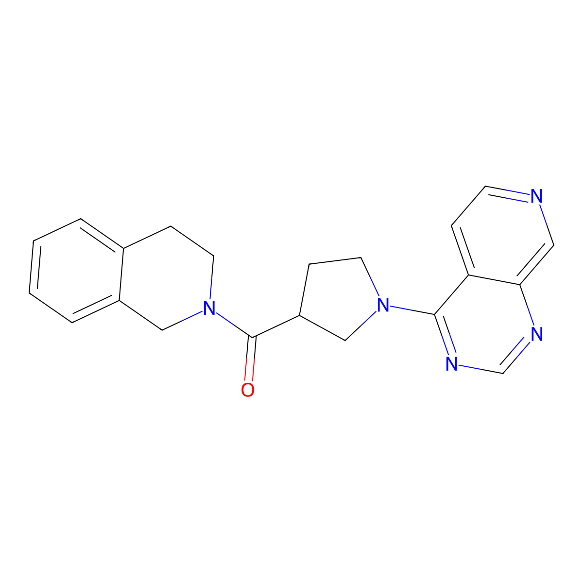 2-(1-{Pyrido[3,4-d]pyrimidin-4-yl}pyrrolidine-3-carbonyl)-1,2,3,4-tetrahydroisoquinoline molecular structure, CAS 3054556-79-2