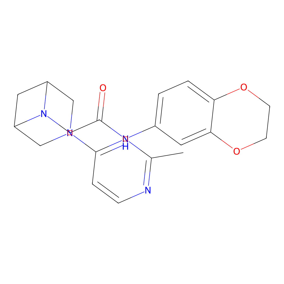 N-(2,3-dihydro-1,4-benzodioxin-6-yl)-2-[3-(2-methylpyrimidin-4-yl)-3,6-diazabicyclo[3.1.1]heptan-6-yl]acetamide molecular structure, CAS 3054556-91-8
