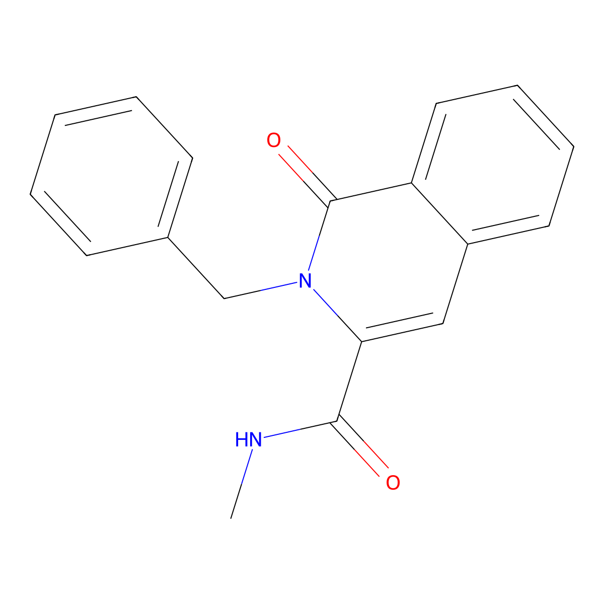 2-benzyl-N-methyl-1-oxo-1,2-dihydroisoquinoline-3-carboxamide molecular structure, CAS 3054557-09-1
