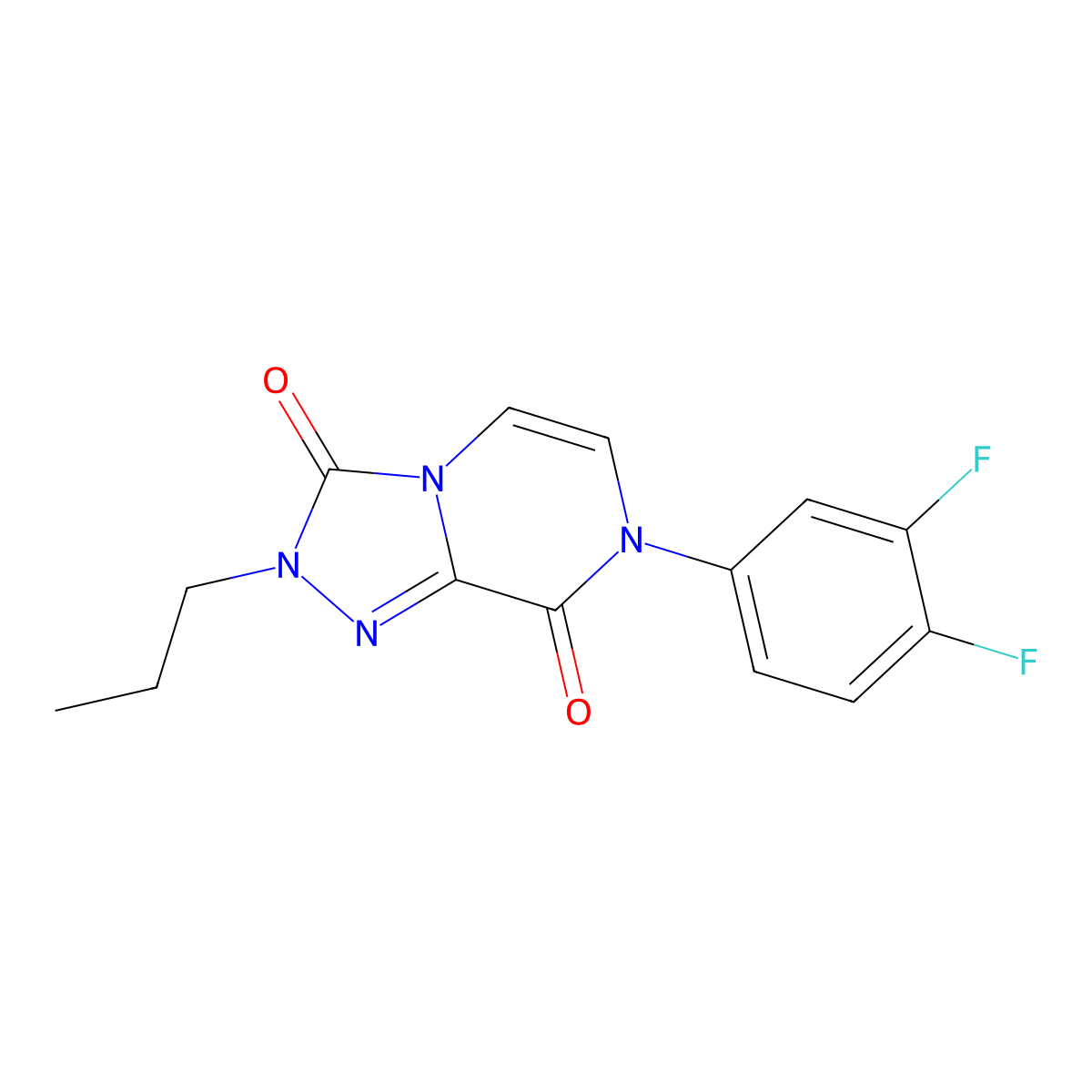 7-(3,4-difluorophenyl)-2-propyl-2H,3H,7H,8H-[1,2,4]triazolo[4,3-a]pyrazine-3,8-dione molecular structure, CAS 3054557-49-9
