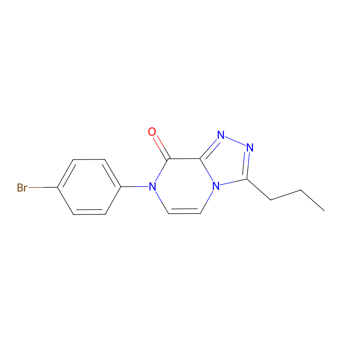 7-(4-bromophenyl)-3-propyl-7H,8H-[1,2,4]triazolo[4,3-a]pyrazin-8-one molecular structure, CAS 3054557-56-8