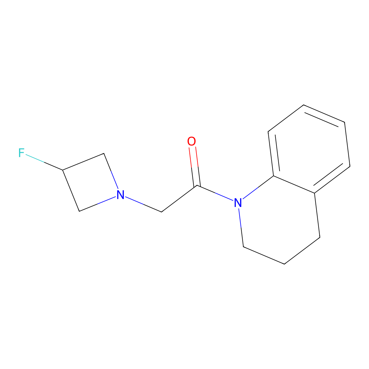 2-(3-Fluoroazetidin-1-yl)-1-(1,2,3,4-tetrahydroquinolin-1-yl)ethan-1-one molecular structure, CAS 3054557-80-8