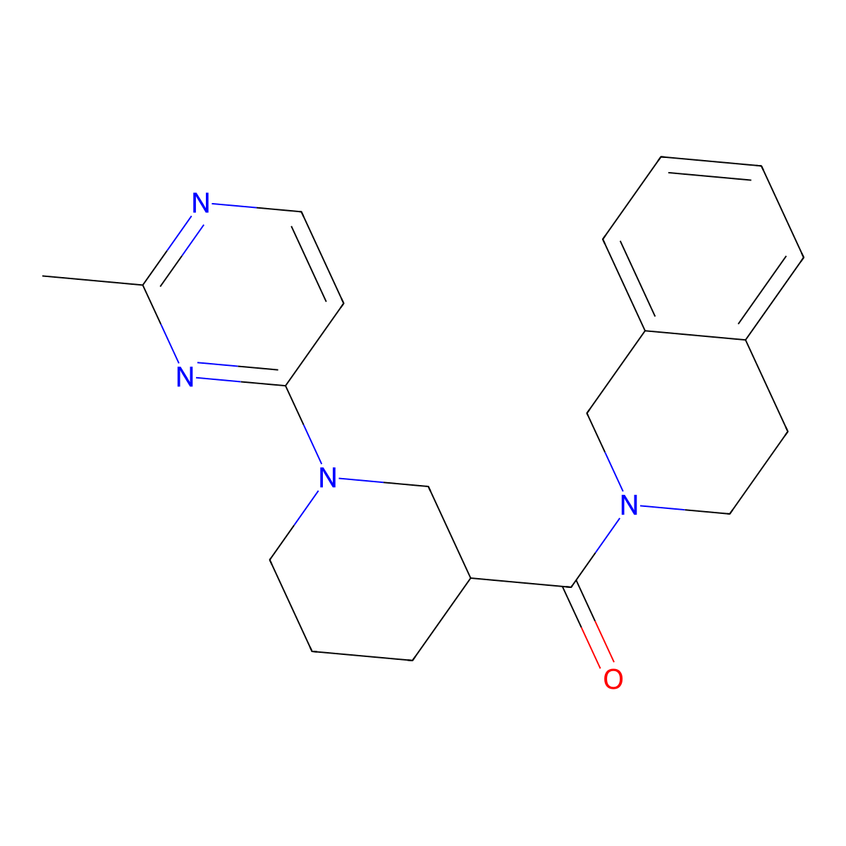 2-[1-(2-Methylpyrimidin-4-yl)piperidine-3-carbonyl]-1,2,3,4-tetrahydroisoquinoline molecular structure, CAS 3054557-83-1