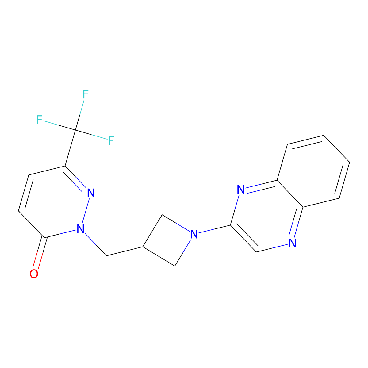 2-{[1-(Quinoxalin-2-yl)azetidin-3-yl]methyl}-6-(trifluoromethyl)-2,3-dihydropyridazin-3-one molecular structure, CAS 3054558-44-7