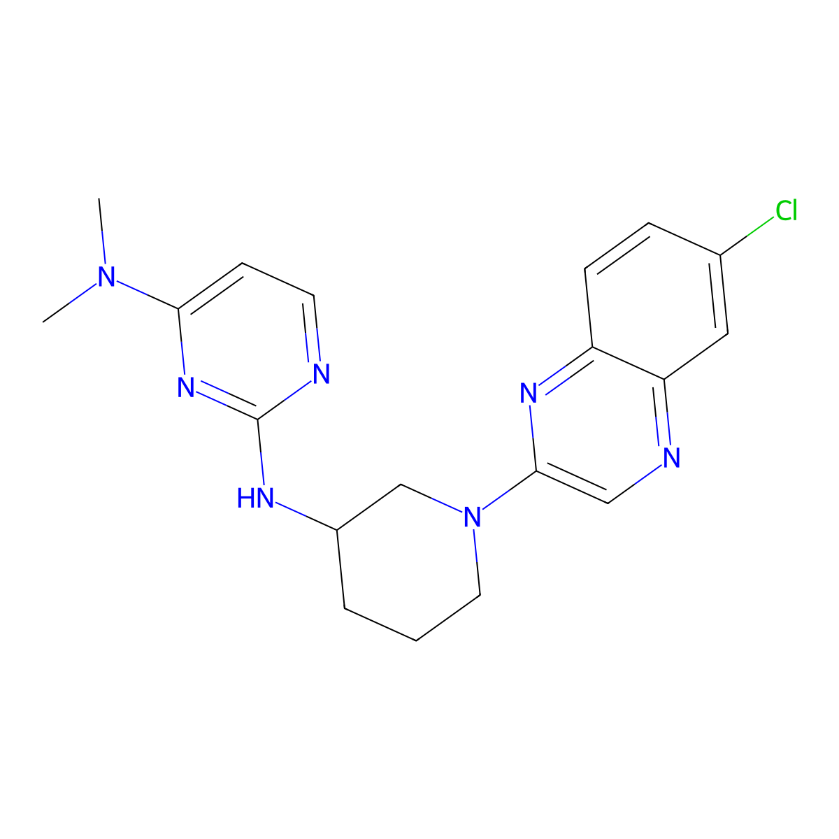 N-{1-[(3-chlorophenyl)methyl]piperidin-3-yl}-4-methoxy-N-methylpyrimidin-2-amine molecular structure, CAS 3054558-58-3