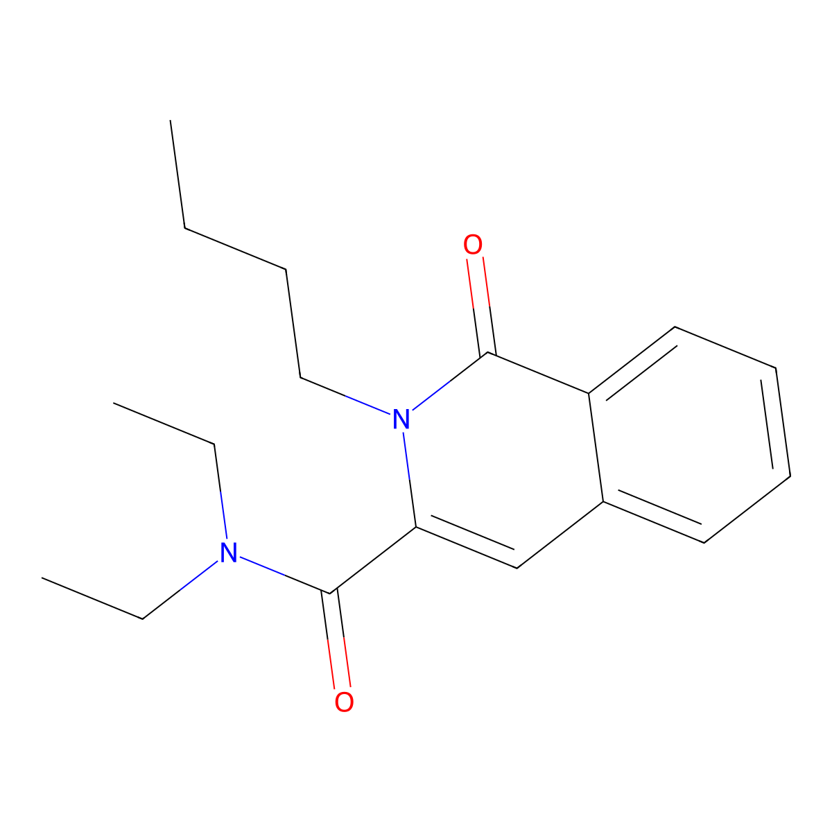 2-butyl-N,N-diethyl-1-oxo-1,2-dihydroisoquinoline-3-carboxamide molecular structure, CAS 3054558-79-8