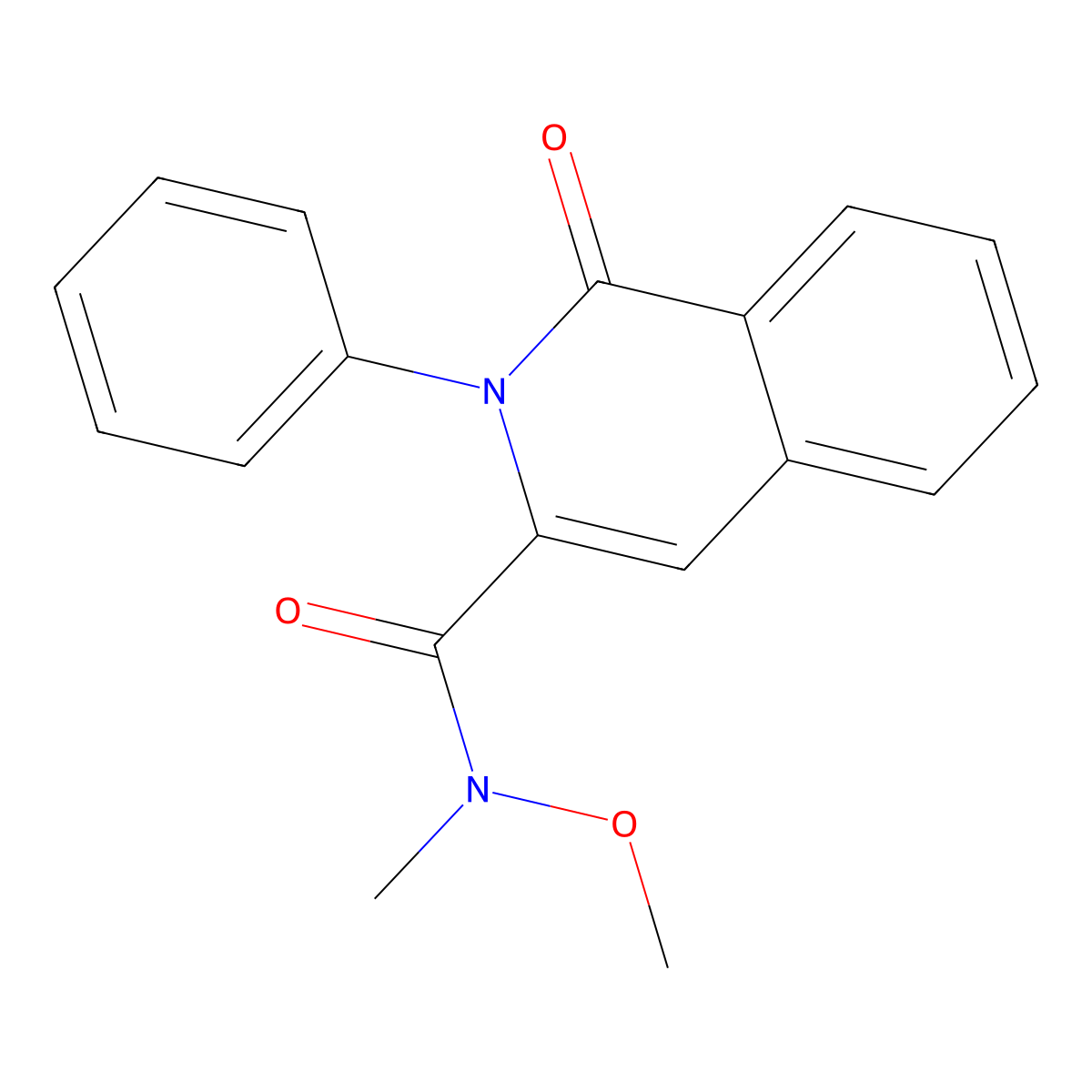 N-methoxy-N-methyl-1-oxo-2-phenyl-1,2-dihydroisoquinoline-3-carboxamide molecular structure, CAS 3054558-95-8