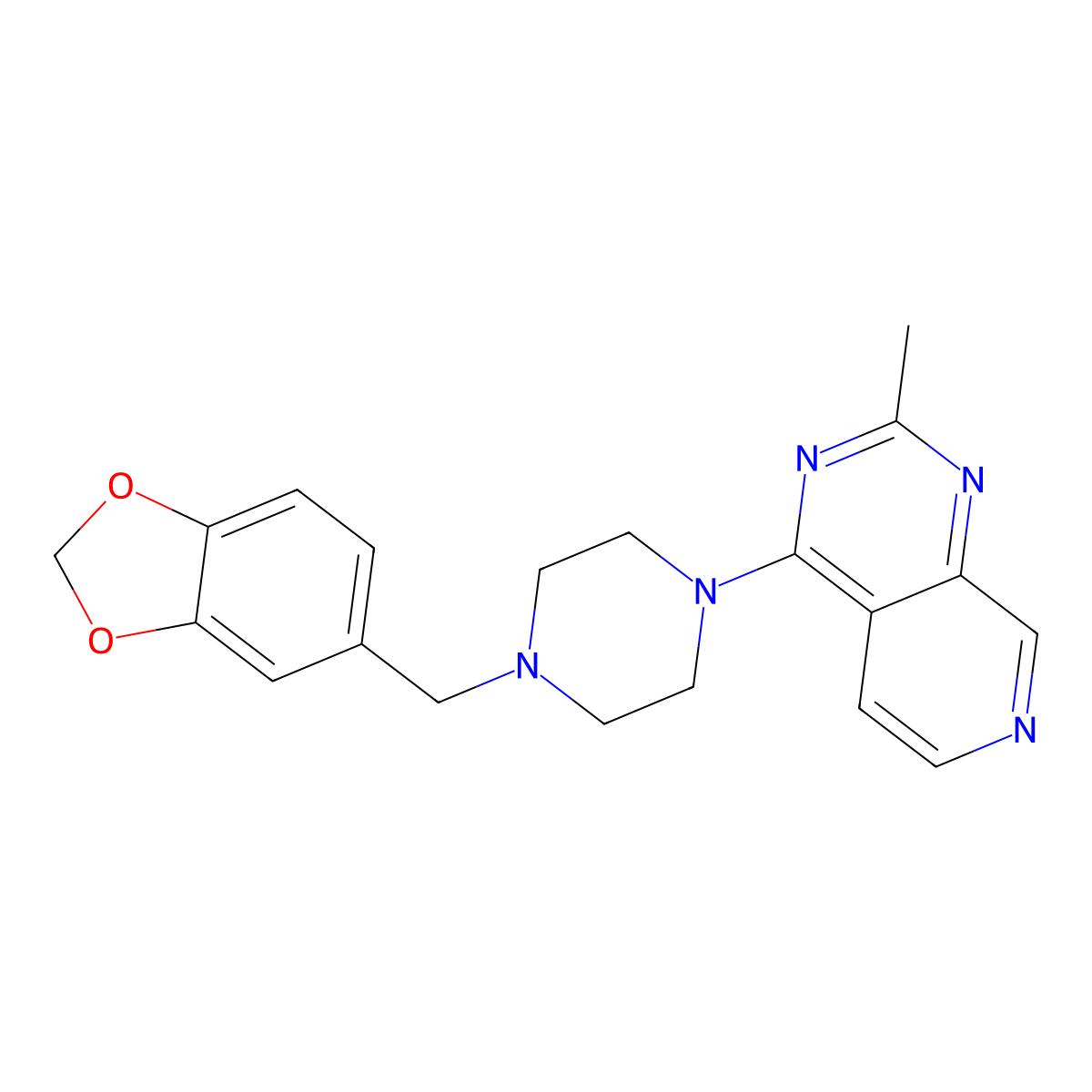 1-[(2H-1,3-benzodioxol-5-yl)methyl]-4-{2-methylpyrido[3,4-d]pyrimidin-4-yl}piperazine molecular structure, CAS 3054559-11-1