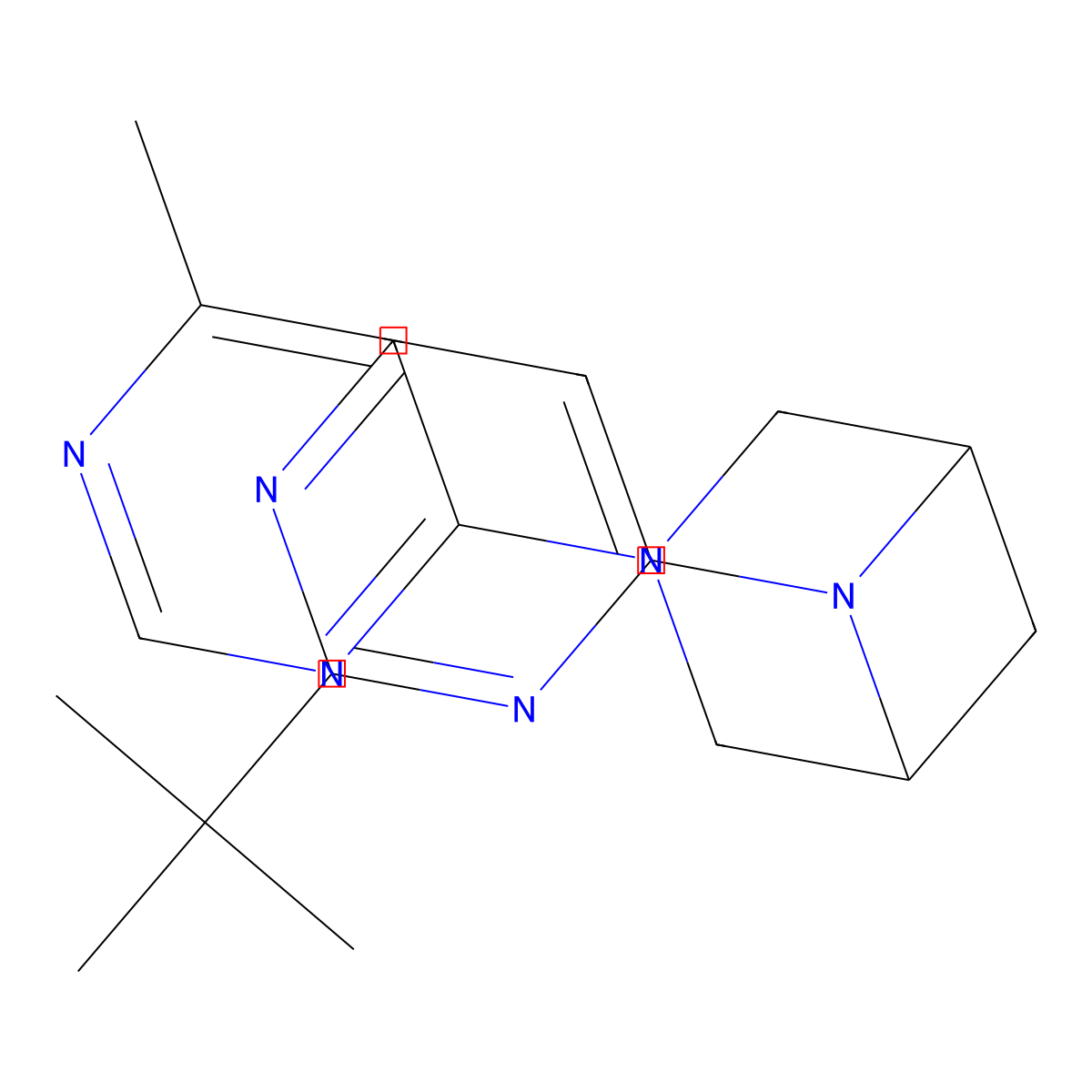 6-(2-Tert-butylpyrimidin-4-yl)-3-(6-methylpyrimidin-4-yl)-3,6-diazabicyclo[3.1.1]heptane molecular structure, CAS 3054559-18-8