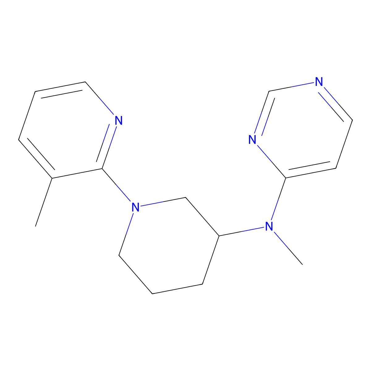 N-methyl-N-[1-(3-methylpyridin-2-yl)piperidin-3-yl]pyrimidin-4-amine molecular structure, CAS 3054559-60-0