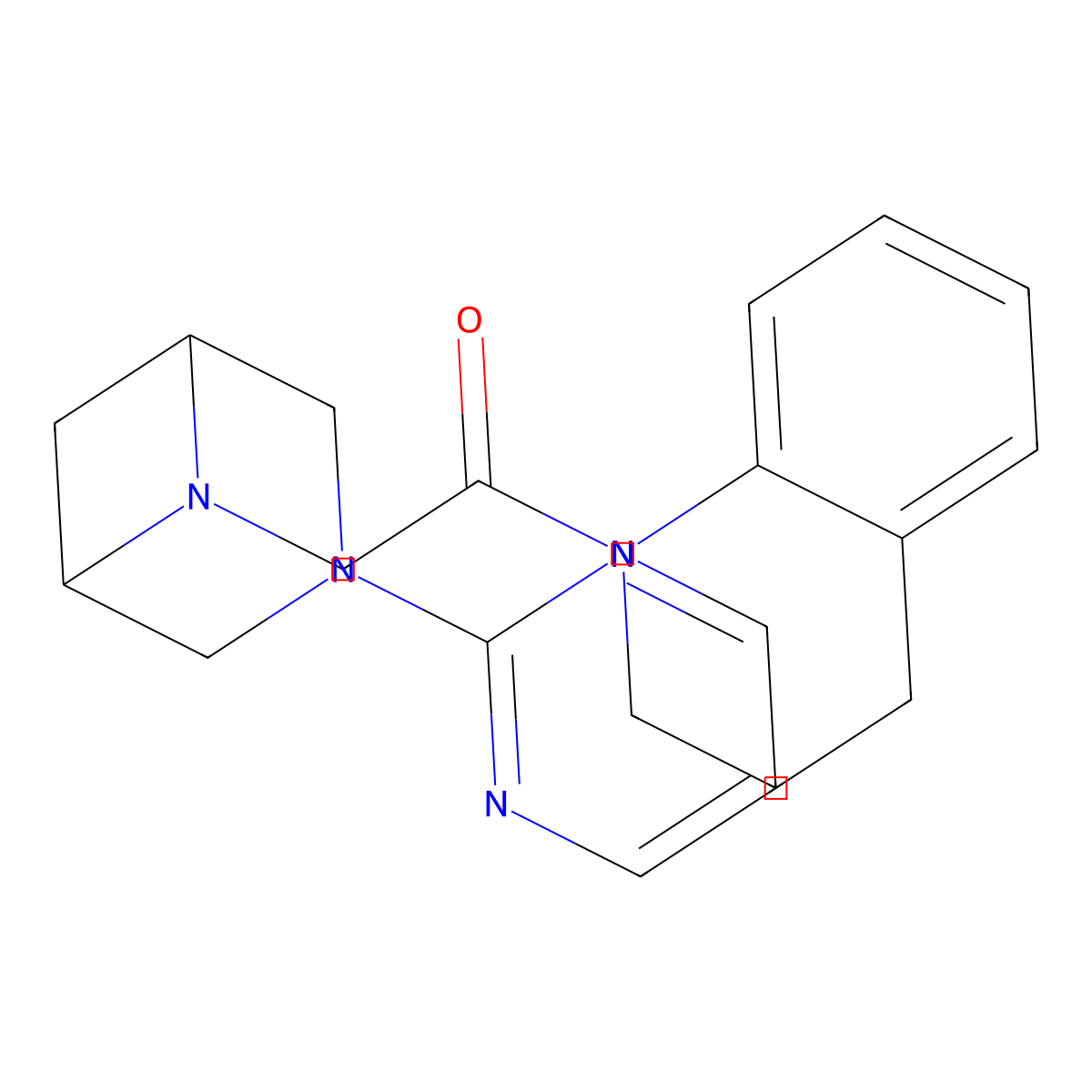 2-[3-(Pyrimidin-2-yl)-3,6-diazabicyclo[3.1.1]heptan-6-yl]-1-(1,2,3,4-tetrahydroquinolin-1-yl)ethan-1-one molecular structure, CAS 3054559-80-4