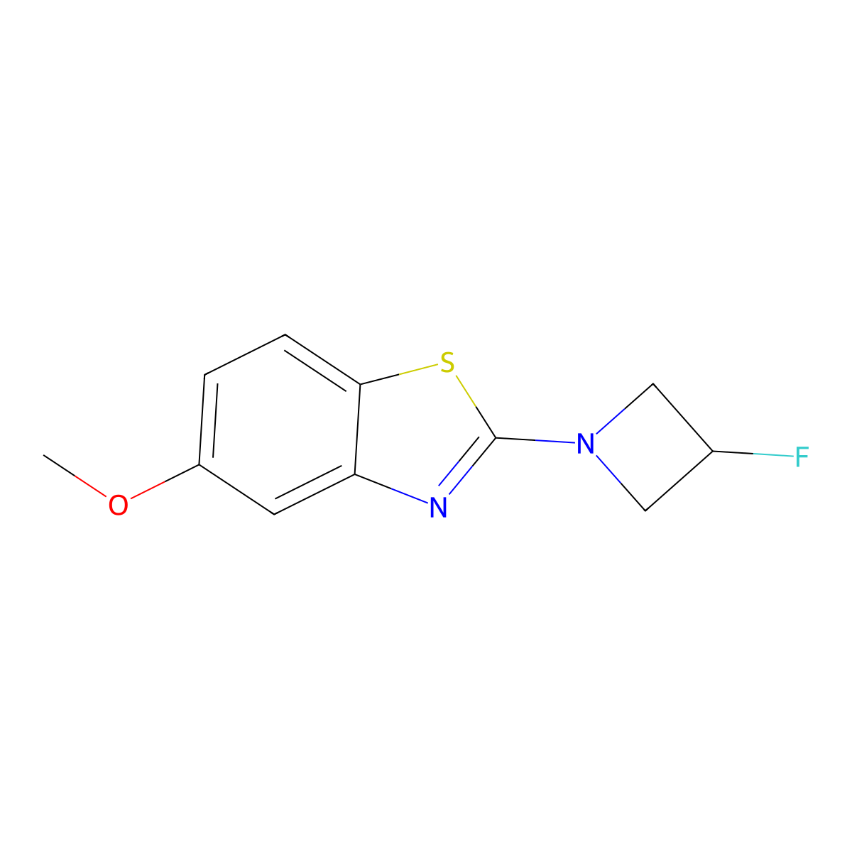2-(3-Fluoroazetidin-1-yl)-5-methoxy-1,3-benzothiazole molecular structure, CAS 3054560-23-2
