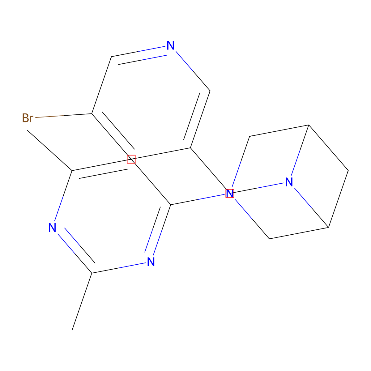 6-[(5-Bromopyridin-3-yl)methyl]-3-(2,6-dimethylpyrimidin-4-yl)-3,6-diazabicyclo[3.1.1]heptane molecular structure, CAS 3054560-26-5