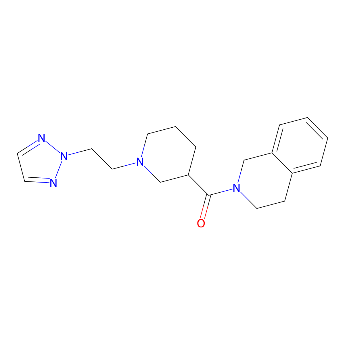 2-{1-[2-(2H-1,2,3-triazol-2-yl)ethyl]piperidine-3-carbonyl}-1,2,3,4-tetrahydroisoquinoline molecular structure, CAS 3054560-73-2