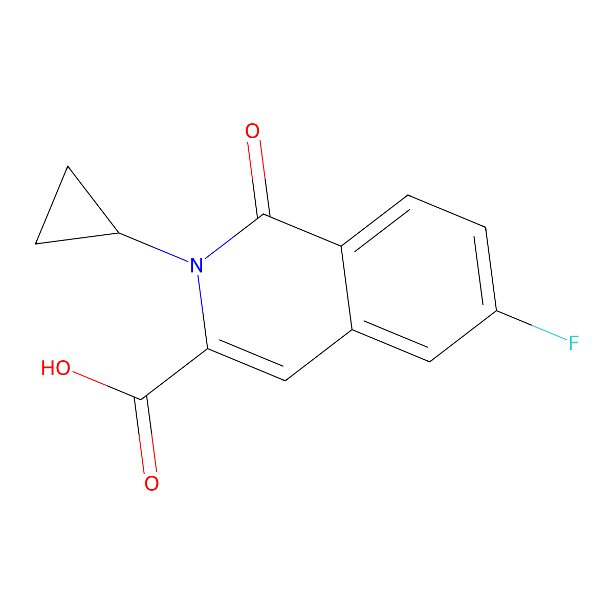 2-Cyclopropyl-6-fluoro-1-oxo-1,2-dihydroisoquinoline-3-carboxylic acid molecular structure, CAS 3054561-00-8