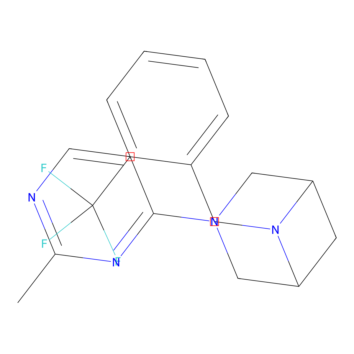 3-(2-Methylpyrimidin-4-yl)-6-{[2-(trifluoromethyl)phenyl]methyl}-3,6-diazabicyclo[3.1.1]heptane molecular structure, CAS 3054561-25-7