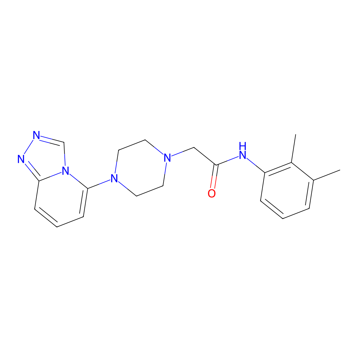 N-(2,3-dimethylphenyl)-2-(4-{[1,2,4]triazolo[4,3-a]pyridin-5-yl}piperazin-1-yl)acetamide molecular structure, CAS 3054561-36-0