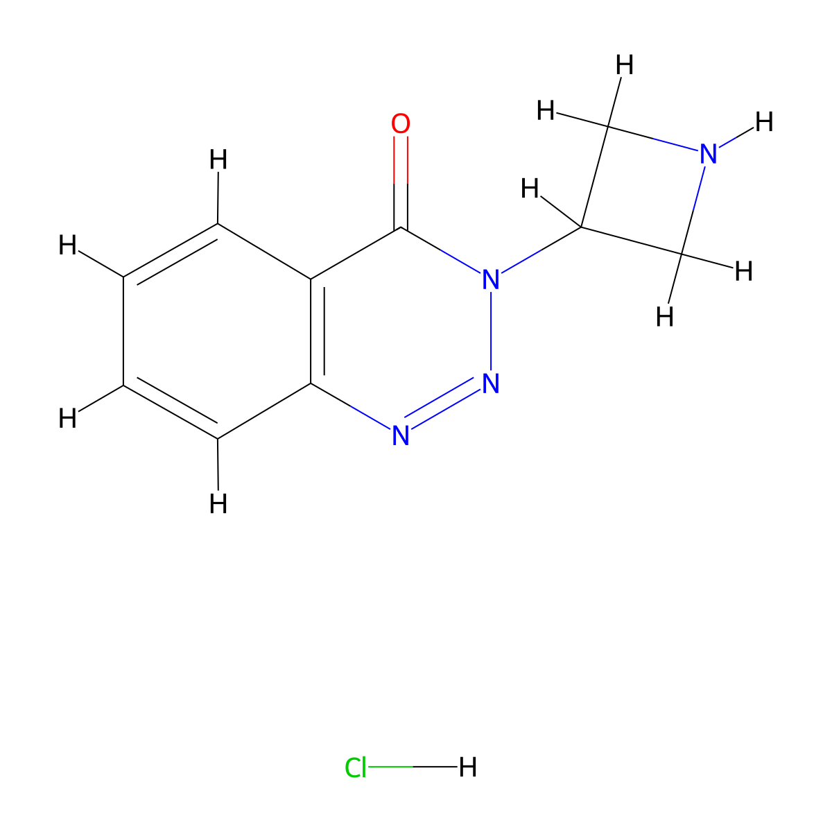 3-(Azetidin-3-yl)-3,4-dihydro-1,2,3-benzotriazin-4-one hydrochloride molecular structure, CAS 3054561-52-0