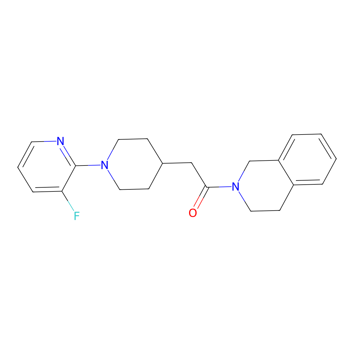 2-[1-(3-Fluoropyridin-2-yl)piperidin-4-yl]-1-(1,2,3,4-tetrahydroisoquinolin-2-yl)ethan-1-one molecular structure, CAS 3054561-75-7