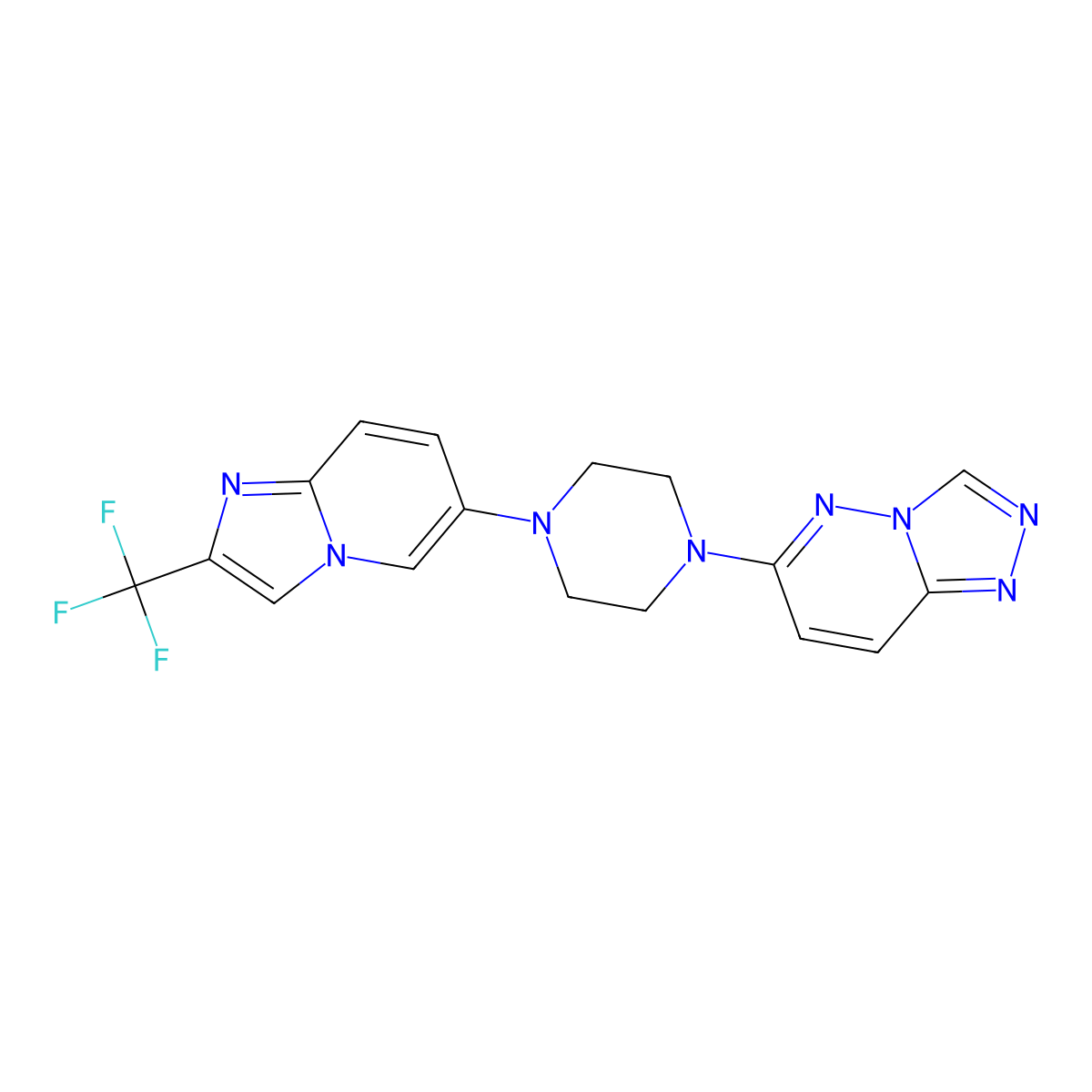 1-{[1,2,4]Triazolo[4,3-b]pyridazin-6-yl}-4-[2-(trifluoromethyl)imidazo[1,2-a]pyridin-6-yl]piperazine molecular structure, CAS 3054561-87-1