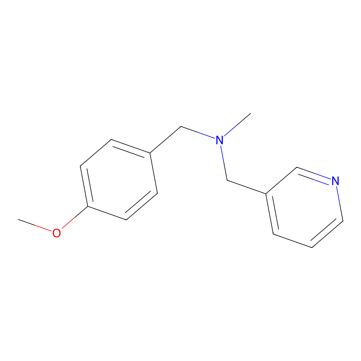 [(4-Methoxyphenyl)methyl](methyl)[(pyridin-3-yl)methyl]amine molecular structure, CAS 3054561-97-3