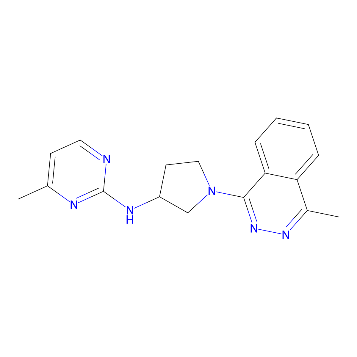4-methyl-N-[1-(4-methylphthalazin-1-yl)pyrrolidin-3-yl]pyrimidin-2-amine molecular structure, CAS 3054561-99-5