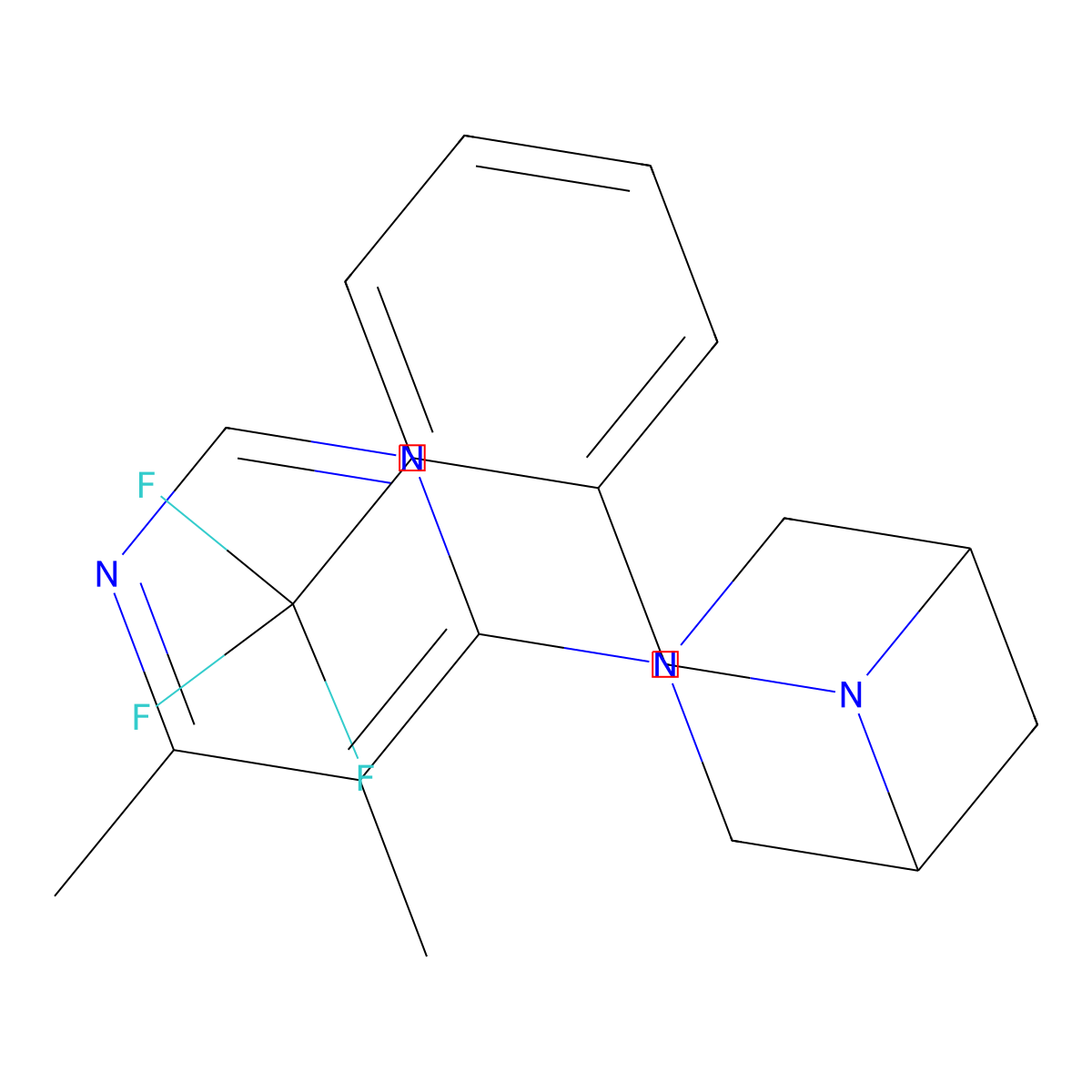 3-(5,6-Dimethylpyrimidin-4-yl)-6-{[2-(trifluoromethyl)phenyl]methyl}-3,6-diazabicyclo[3.1.1]heptane molecular structure, CAS 3054562-13-6