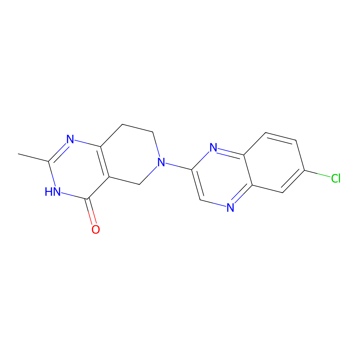 6-(6-chloroquinoxalin-2-yl)-2-methyl-3H,4H,5H,6H,7H,8H-pyrido[4,3-d]pyrimidin-4-one molecular structure, CAS 3054562-15-8