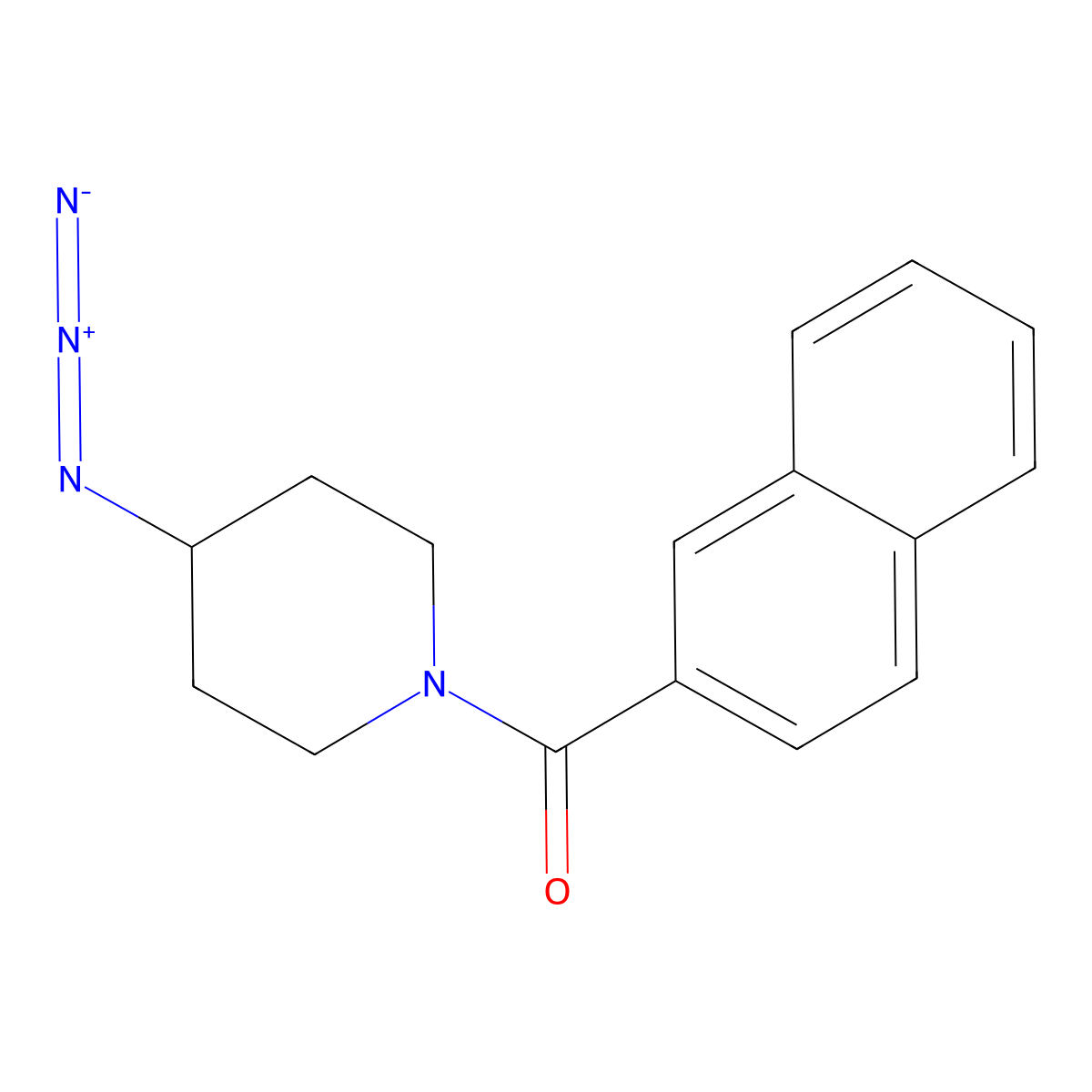4-Azido-1-(naphthalene-2-carbonyl)piperidine molecular structure, CAS 3054562-17-0