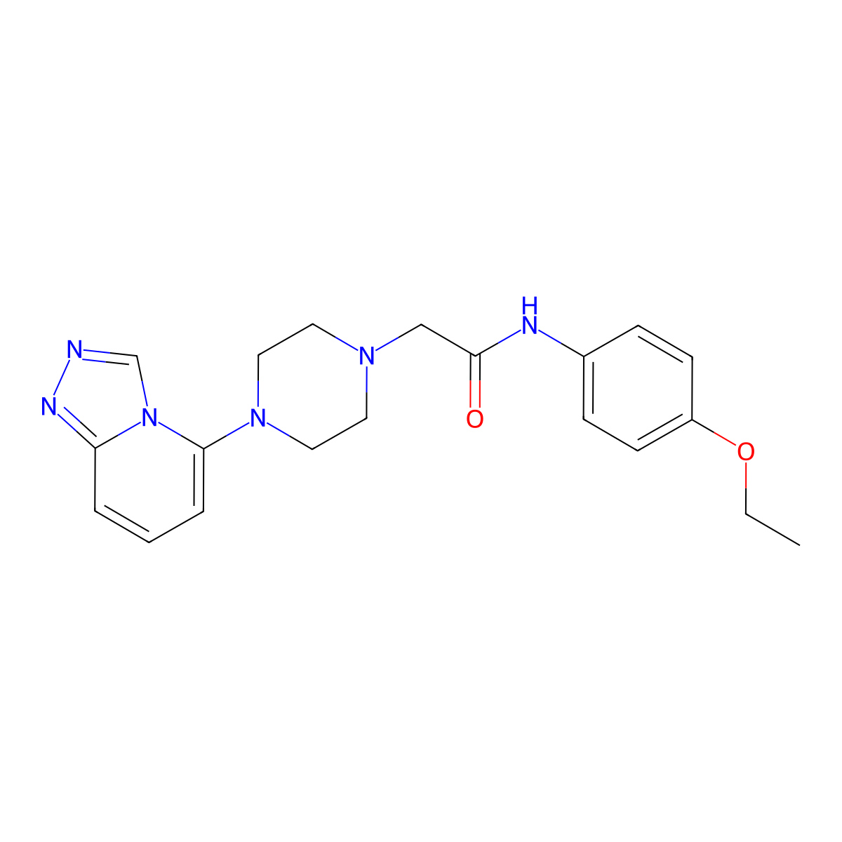 N-(4-ethoxyphenyl)-2-(4-{[1,2,4]triazolo[4,3-a]pyridin-5-yl}piperazin-1-yl)acetamide molecular structure, CAS 3054562-57-8