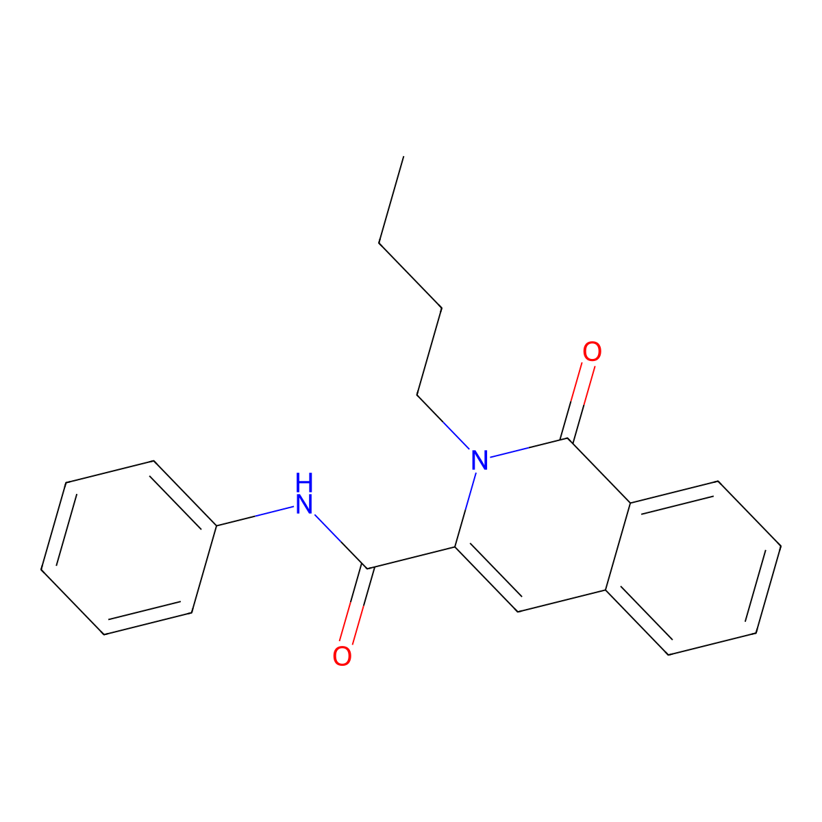 2-butyl-1-oxo-N-phenyl-1,2-dihydroisoquinoline-3-carboxamide molecular structure, CAS 3054562-60-3