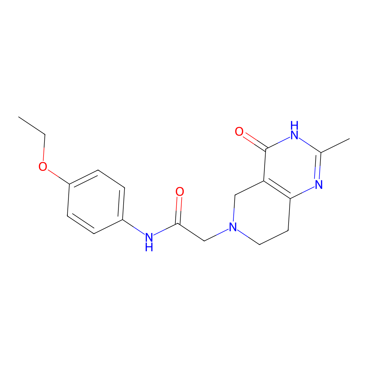 N-(4-ethoxyphenyl)-2-{2-methyl-4-oxo-3H,4H,5H,6H,7H,8H-pyrido[4,3-d]pyrimidin-6-yl}acetamide molecular structure, CAS 3054562-69-2