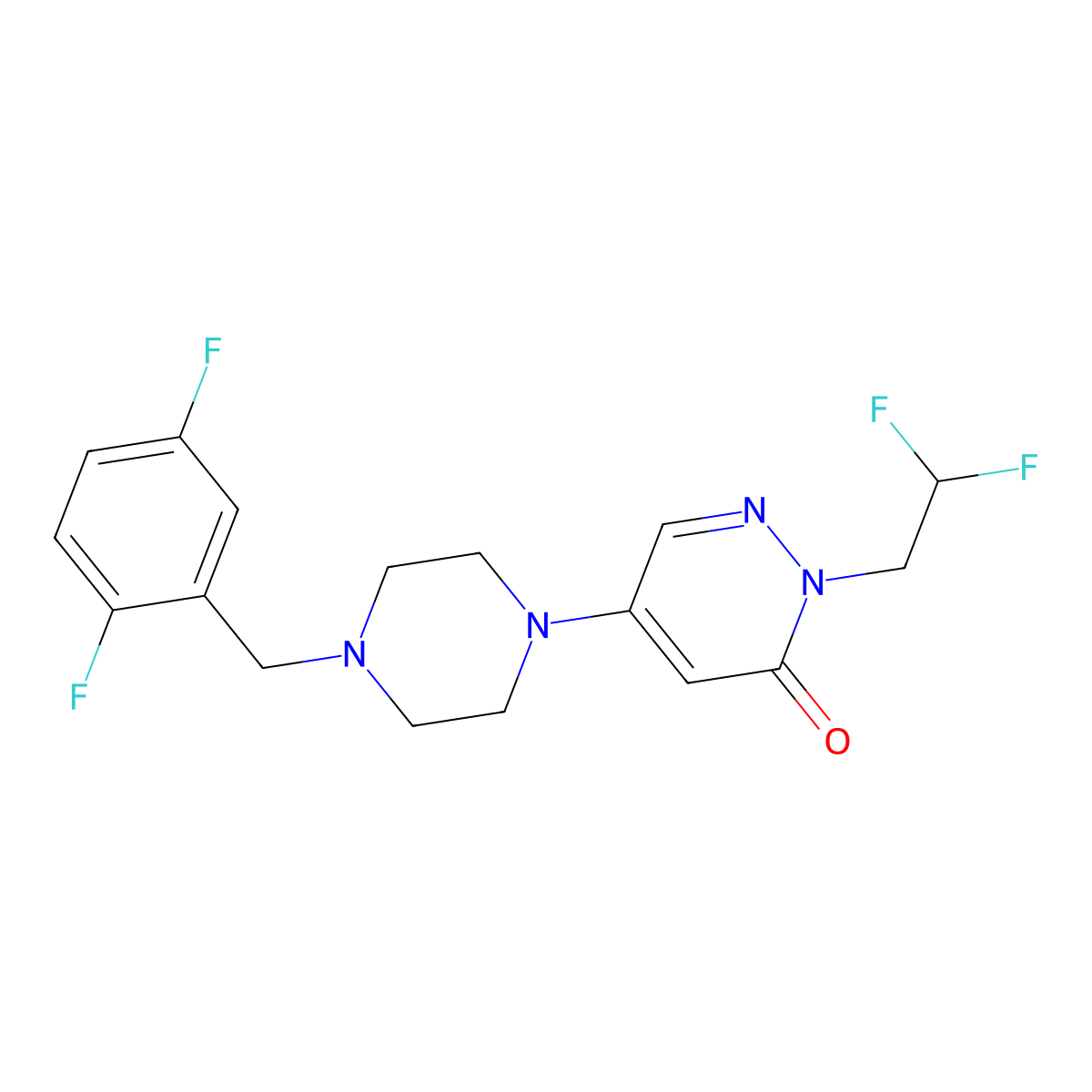 2-(2,2-Difluoroethyl)-5-{4-[(2,5-difluorophenyl)methyl]piperazin-1-yl}-2,3-dihydropyridazin-3-one molecular structure, CAS 3054562-73-8