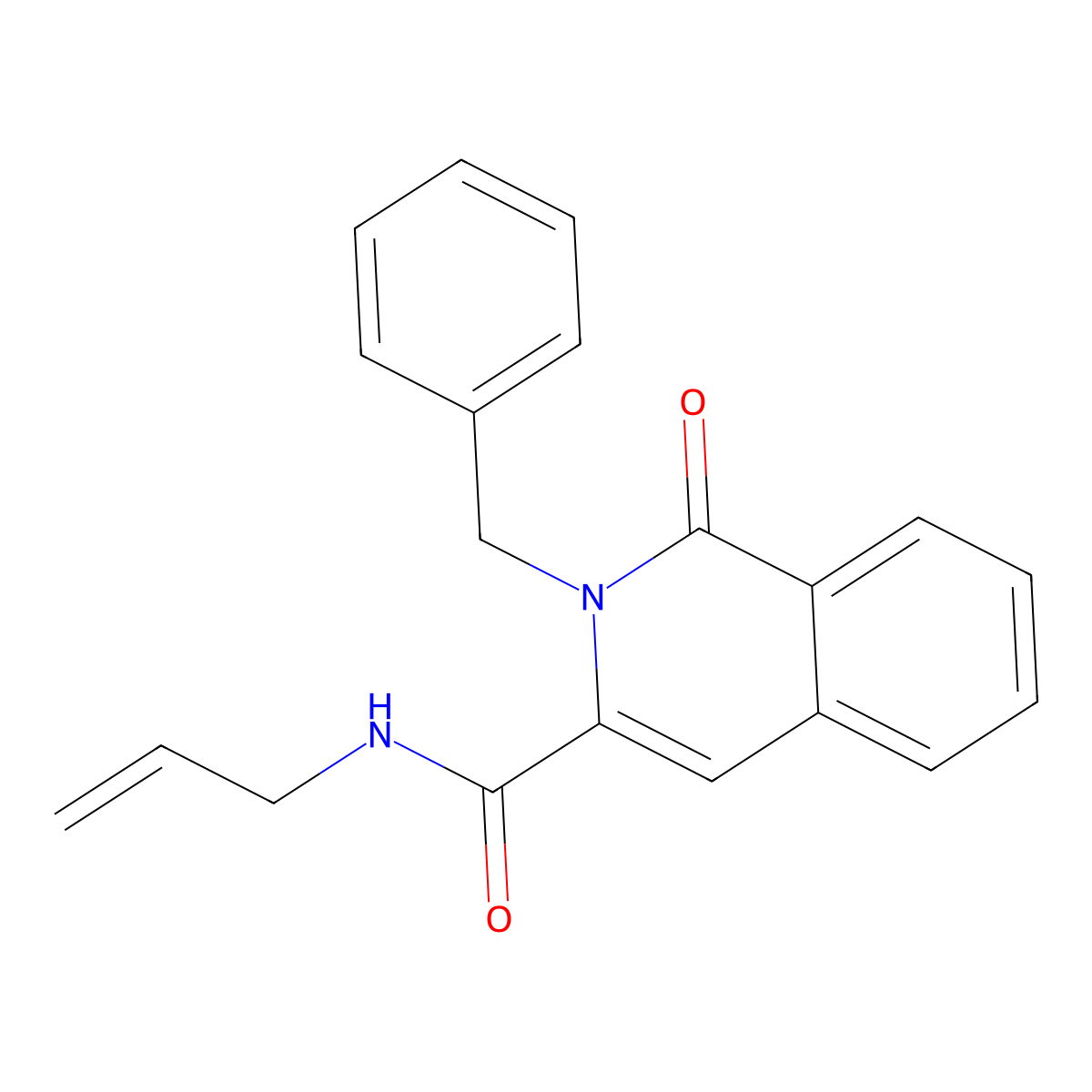2-benzyl-1-oxo-N-(prop-2-en-1-yl)-1,2-dihydroisoquinoline-3-carboxamide molecular structure, CAS 3054562-92-1