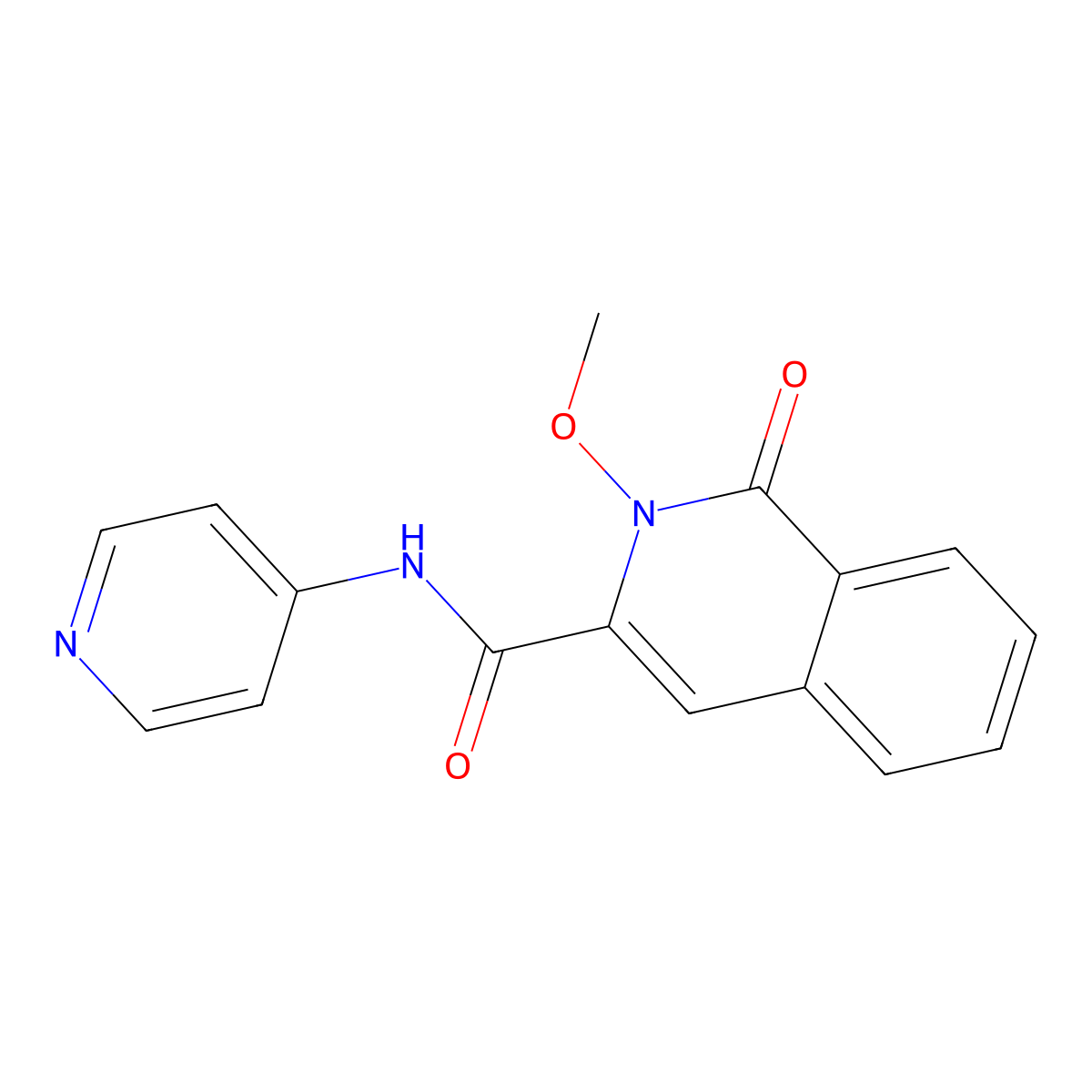 2-methoxy-1-oxo-N-(pyridin-4-yl)-1,2-dihydroisoquinoline-3-carboxamide molecular structure, CAS 3054563-01-5