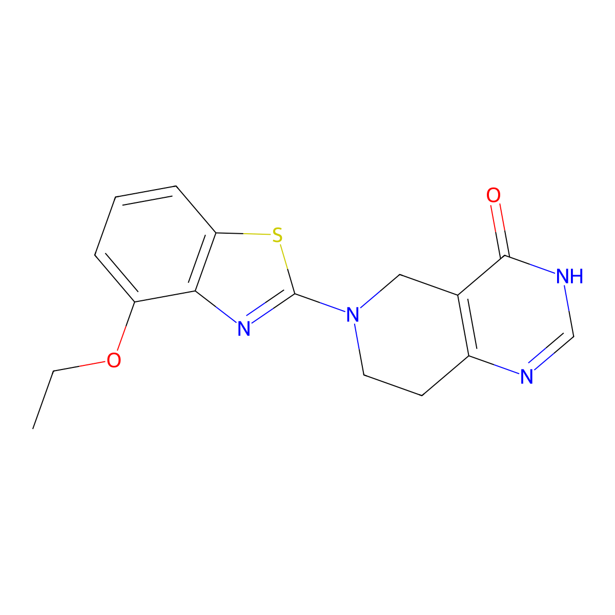 6-(4-ethoxy-1,3-benzothiazol-2-yl)-3H,4H,5H,6H,7H,8H-pyrido[4,3-d]pyrimidin-4-one molecular structure, CAS 3054563-19-5