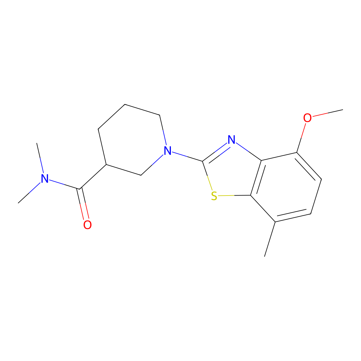 1-(4-methoxy-7-methyl-1,3-benzothiazol-2-yl)-N,N-dimethylpiperidine-3-carboxamide molecular structure, CAS 3054563-60-6