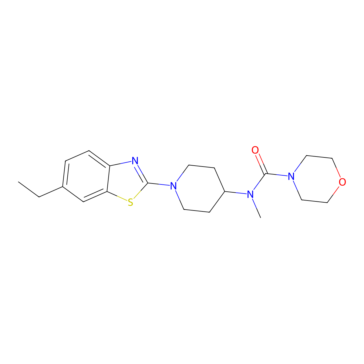 N-[1-(6-ethyl-1,3-benzothiazol-2-yl)piperidin-4-yl]-N-methylmorpholine-4-carboxamide molecular structure, CAS 3054563-62-8