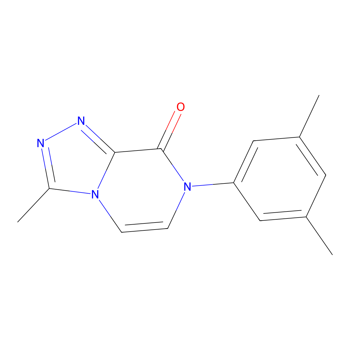 7-(3,5-dimethylphenyl)-3-methyl-7H,8H-[1,2,4]triazolo[4,3-a]pyrazin-8-one molecular structure, CAS 3054563-81-1