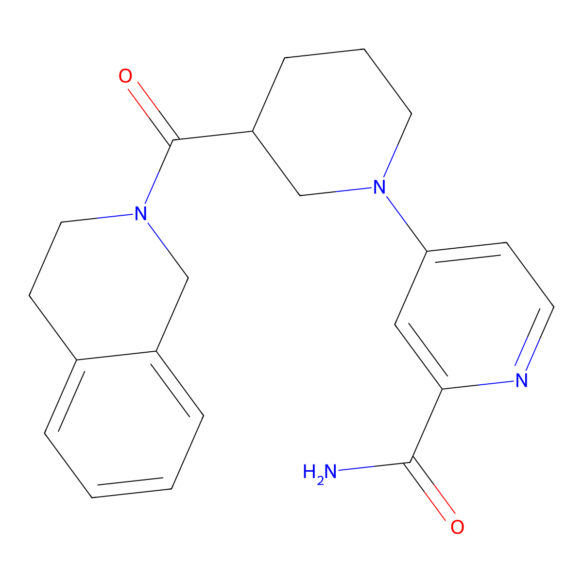 4-[3-(1,2,3,4-Tetrahydroisoquinoline-2-carbonyl)piperidin-1-yl]pyridine-2-carboxamide molecular structure, CAS 3054563-96-8