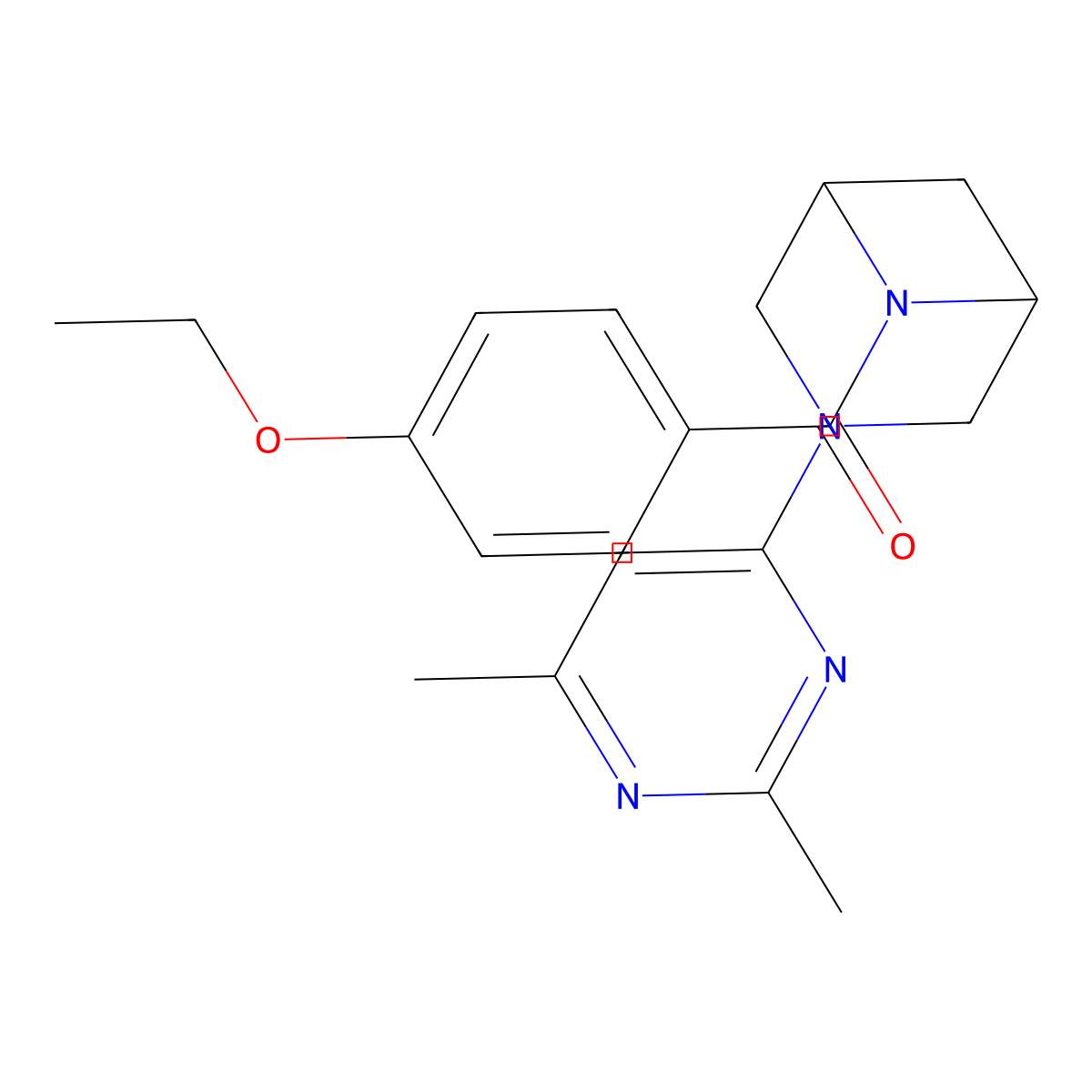 3-(2,6-Dimethylpyrimidin-4-yl)-6-(4-ethoxybenzoyl)-3,6-diazabicyclo[3.1.1]heptane molecular structure, CAS 3054564-19-8